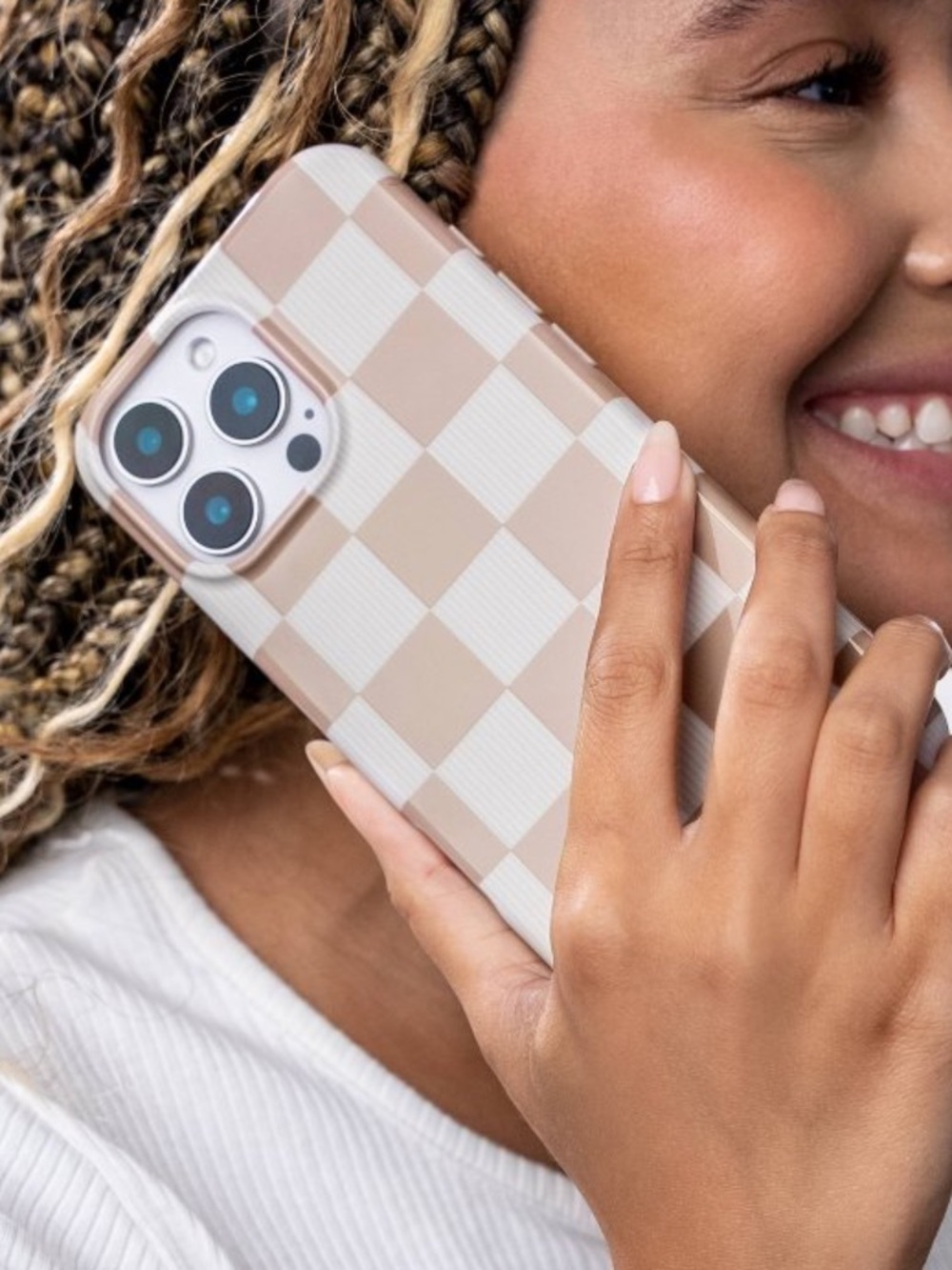 Velvet caviar nude vibe checker iPhone 16 pro max MagSafe case